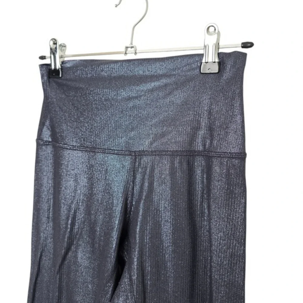 Lululemon High-Rise Shine Leggings Foil Black Night Metallic Leggings Size‎ 4
